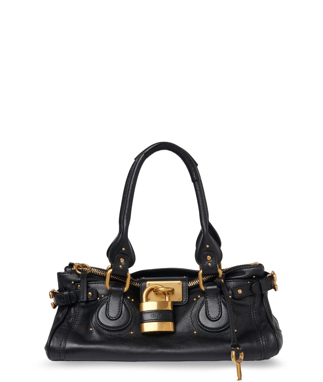 CHLOE Черная кожаная сумка через плечо, фото 1