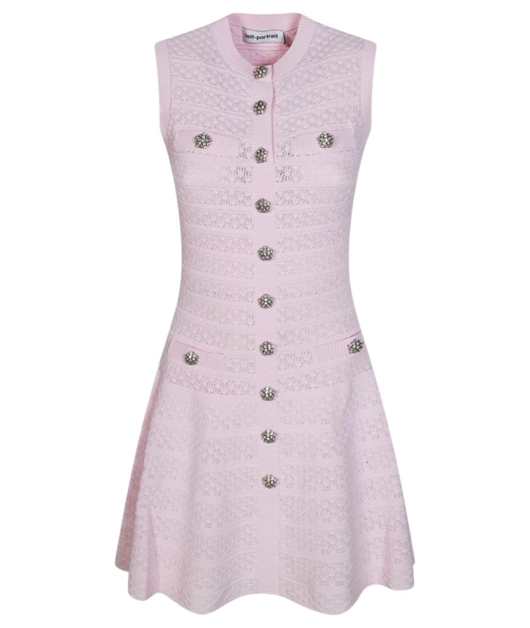 SELF-PORTRAIT Розовое повседневное платье, фото 1