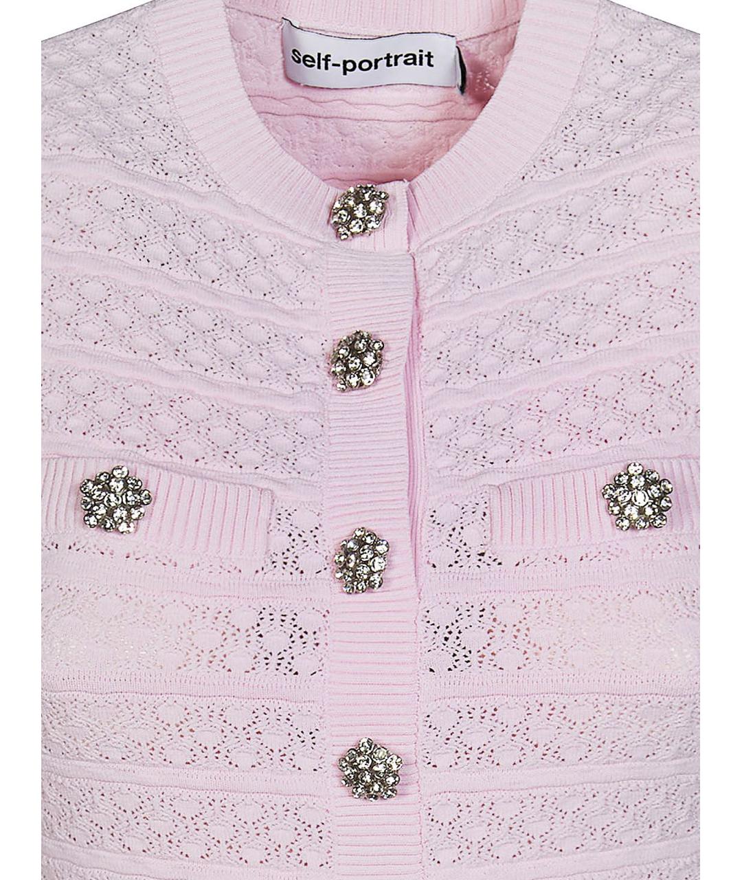 SELF-PORTRAIT Розовое повседневное платье, фото 3