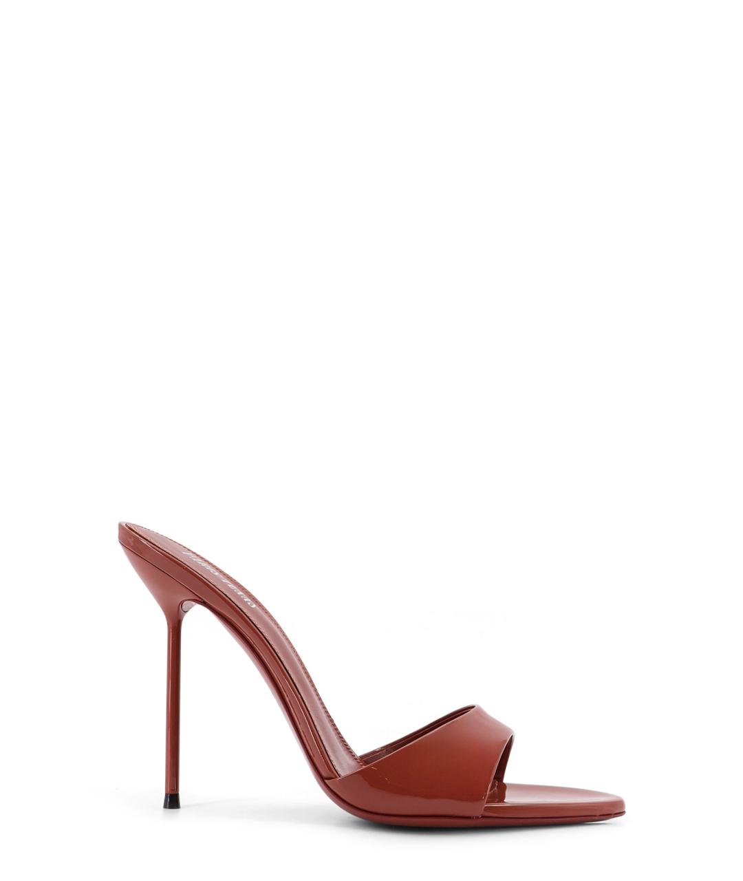 PARIS TEXAS Красные кожаные мюли, фото 1