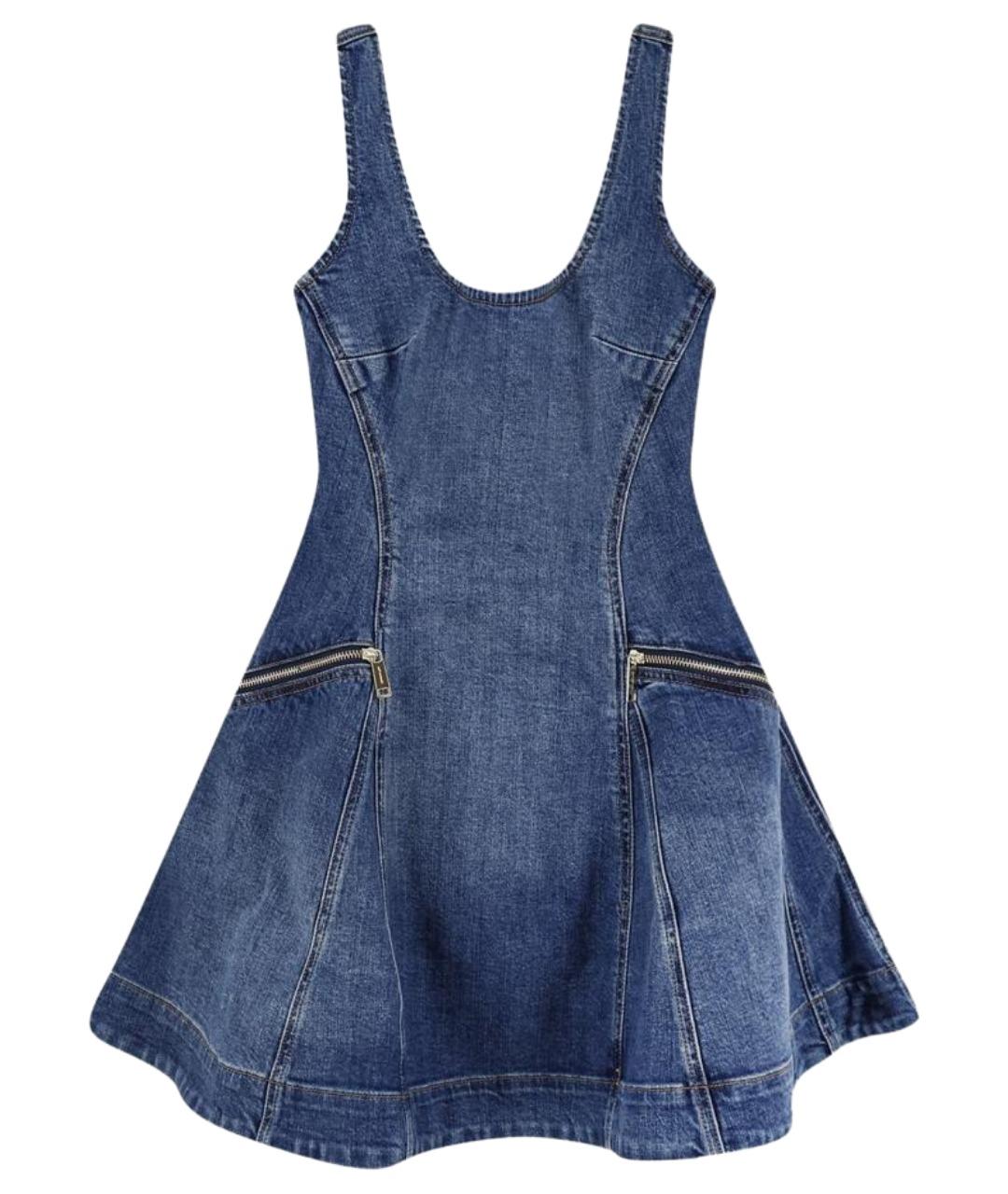 SELF-PORTRAIT Синее хлопковое повседневное платье, фото 1