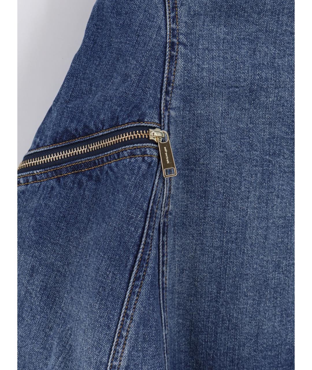 SELF-PORTRAIT Синее хлопковое повседневное платье, фото 3