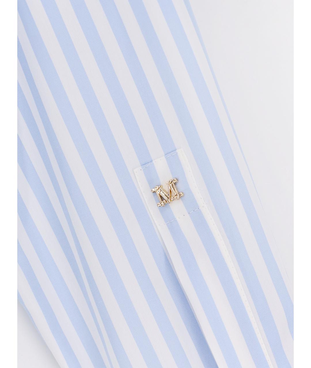 MAX MARA Голубая хлопковая рубашка, фото 3