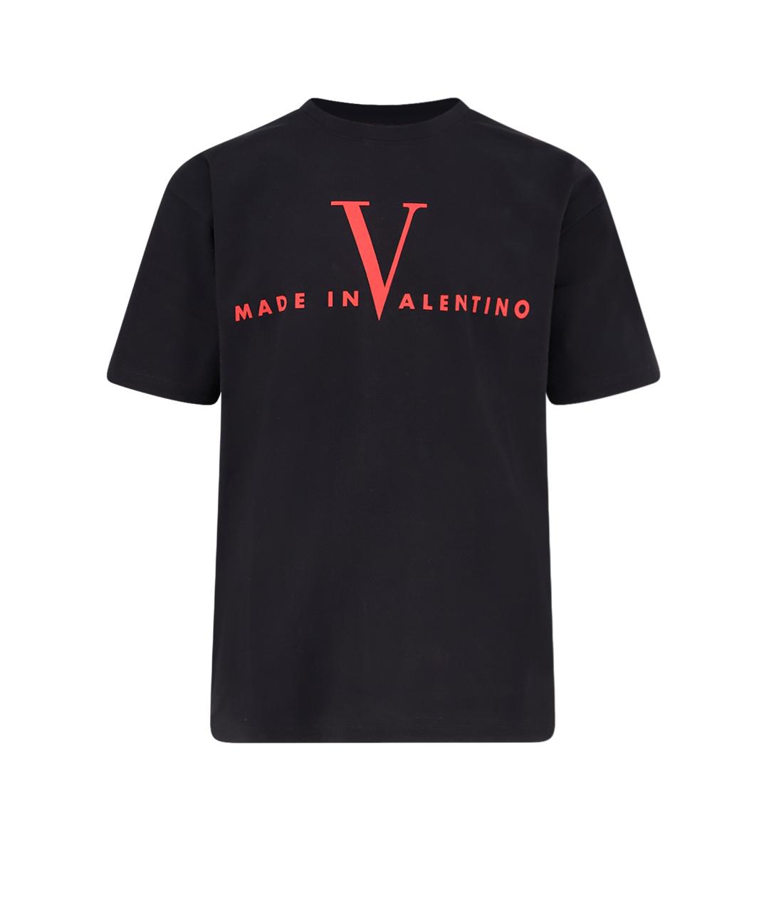 VALENTINO Черная хлопковая футболка, фото 1