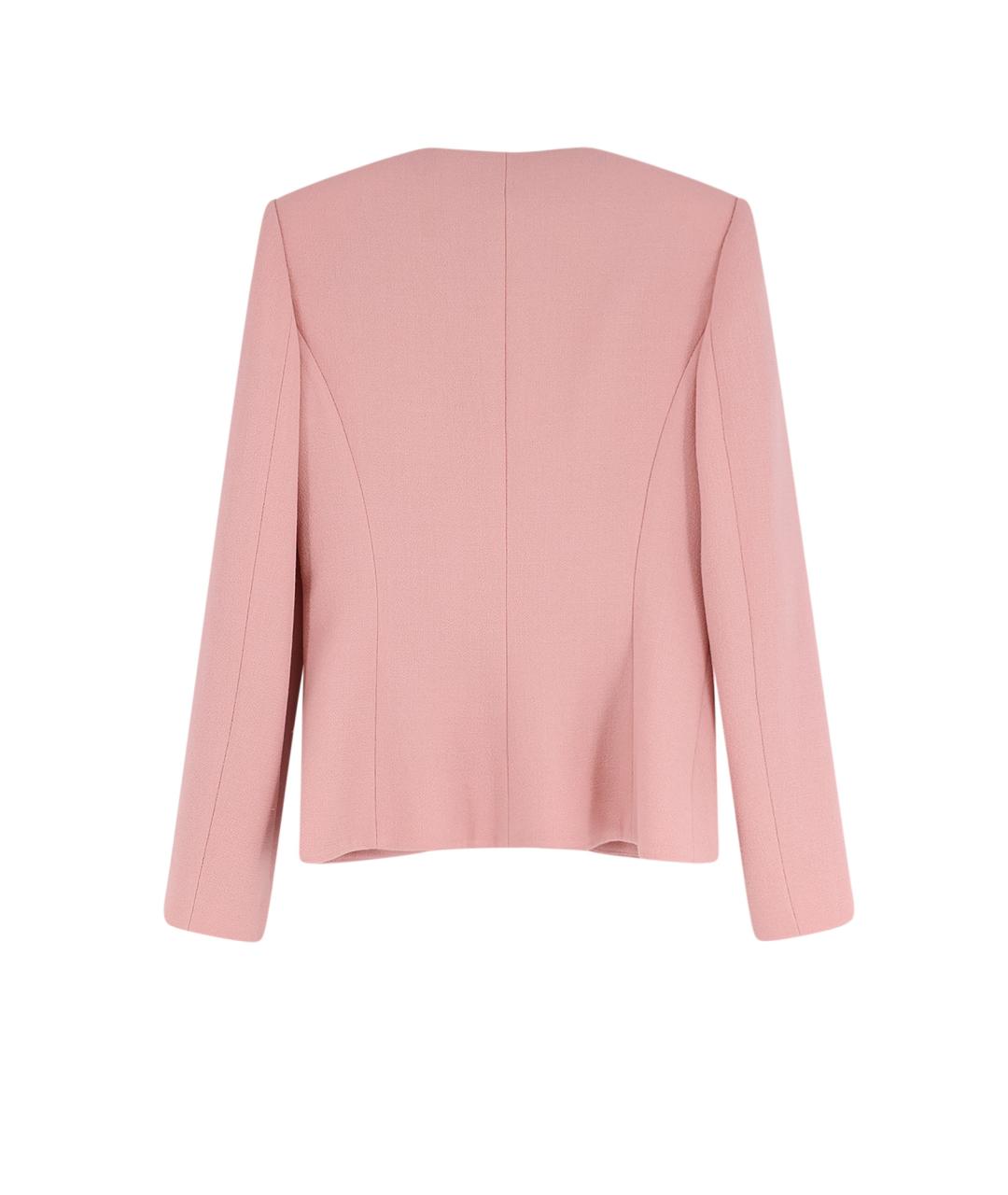 VALENTINO Розовый шерстяной жакет/пиджак, фото 2