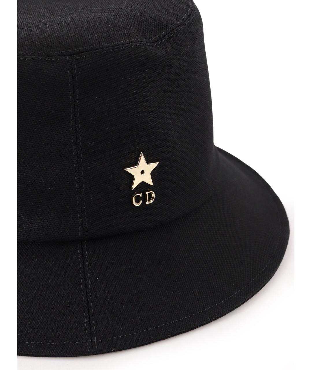 CHRISTIAN DIOR Черная хлопковая панама, фото 3