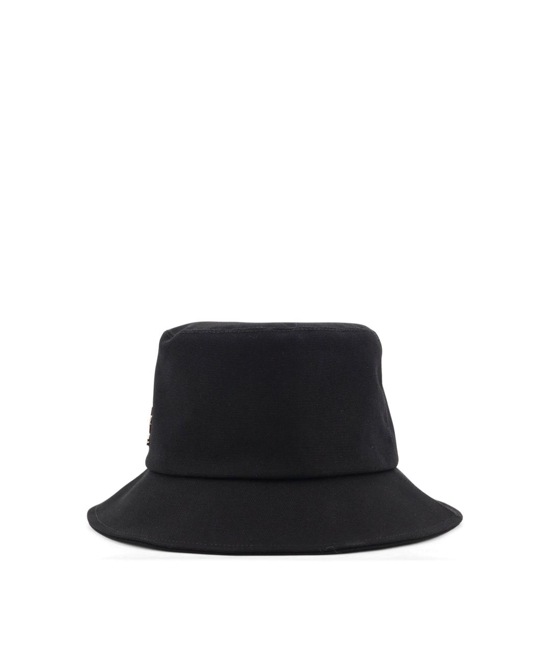 CHRISTIAN DIOR Черная хлопковая панама, фото 1