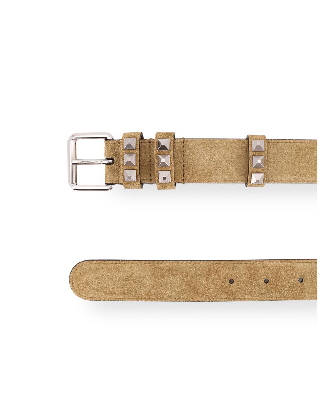 VALENTINO Бежевый кожаный ремень, фото 2