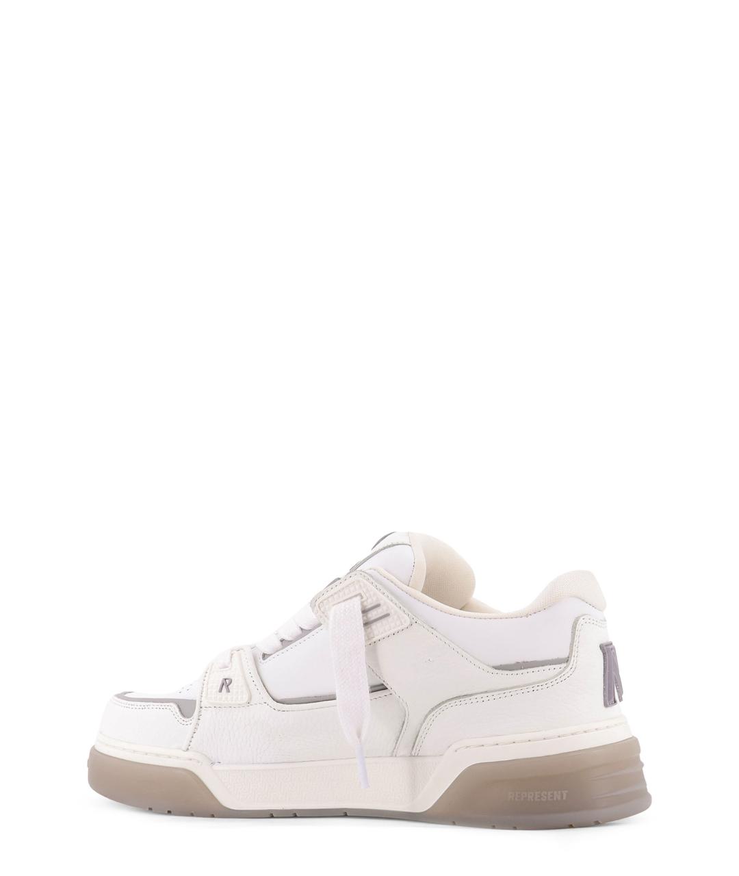 REPRESENT Белые кожаные низкие кроссовки / кеды, фото 3
