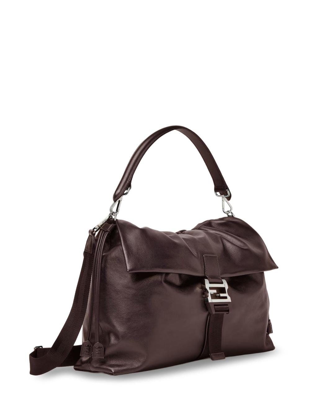 FENDI Коричневая бархатная сумка на плечо, фото 3