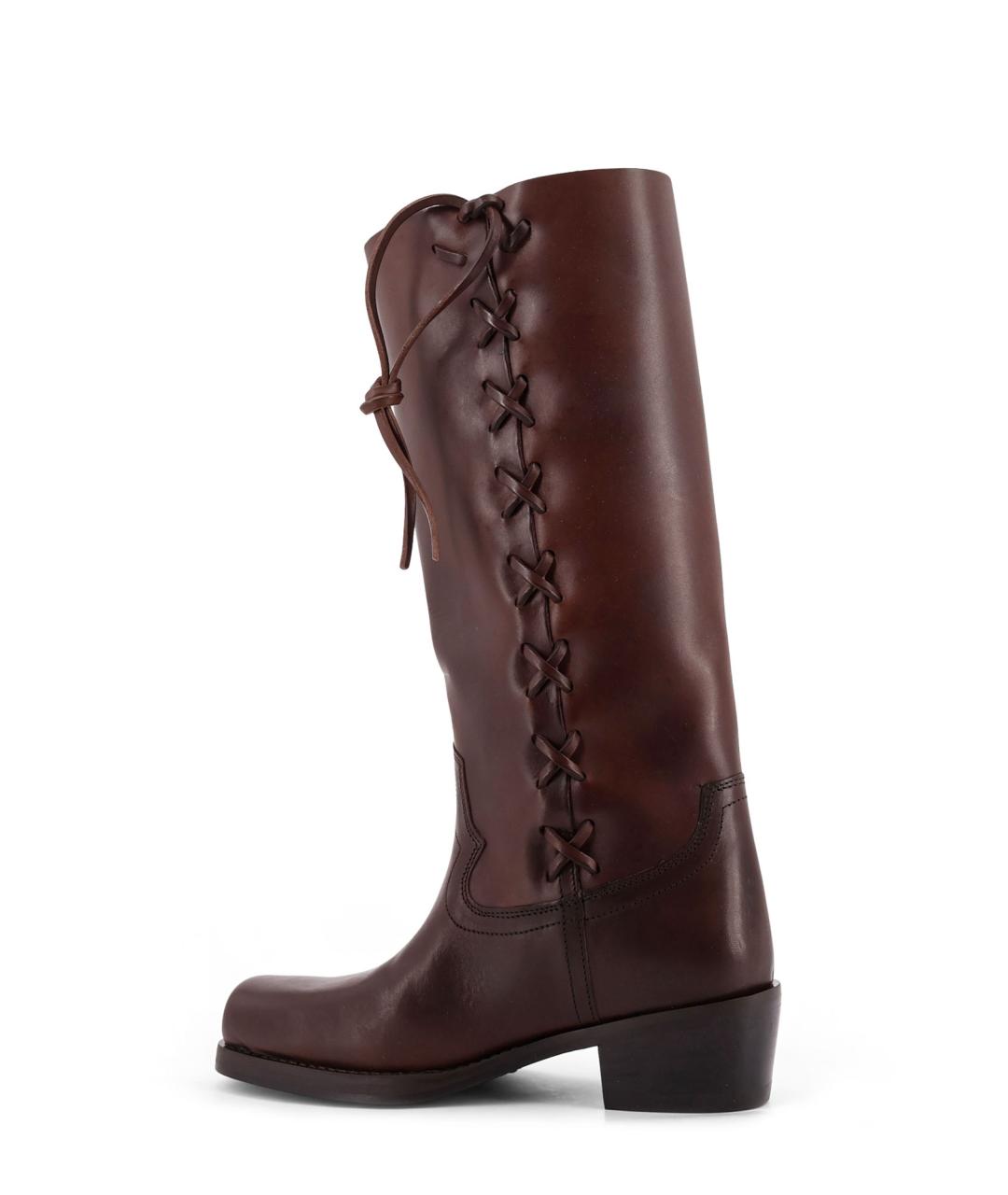 PARIS TEXAS Коричневые кожаные сапоги, фото 3
