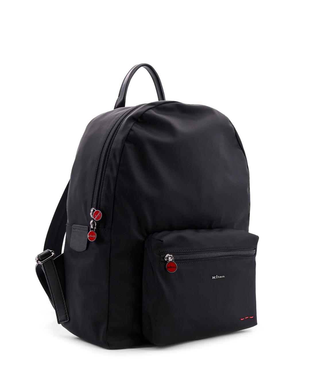 KITON Черный тканевый рюкзак, фото 3