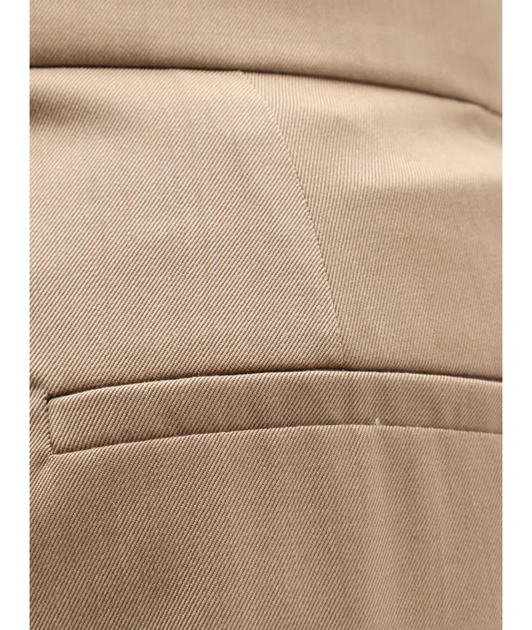 MAX MARA Коричневые шерстяные прямые брюки, фото 3