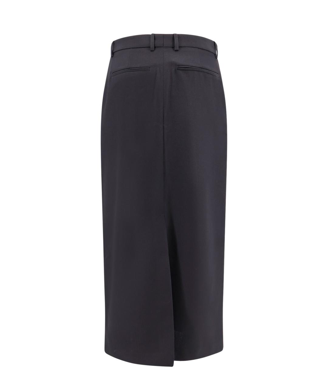 TOTEME Черная полиэстеровая юбка миди, фото 2