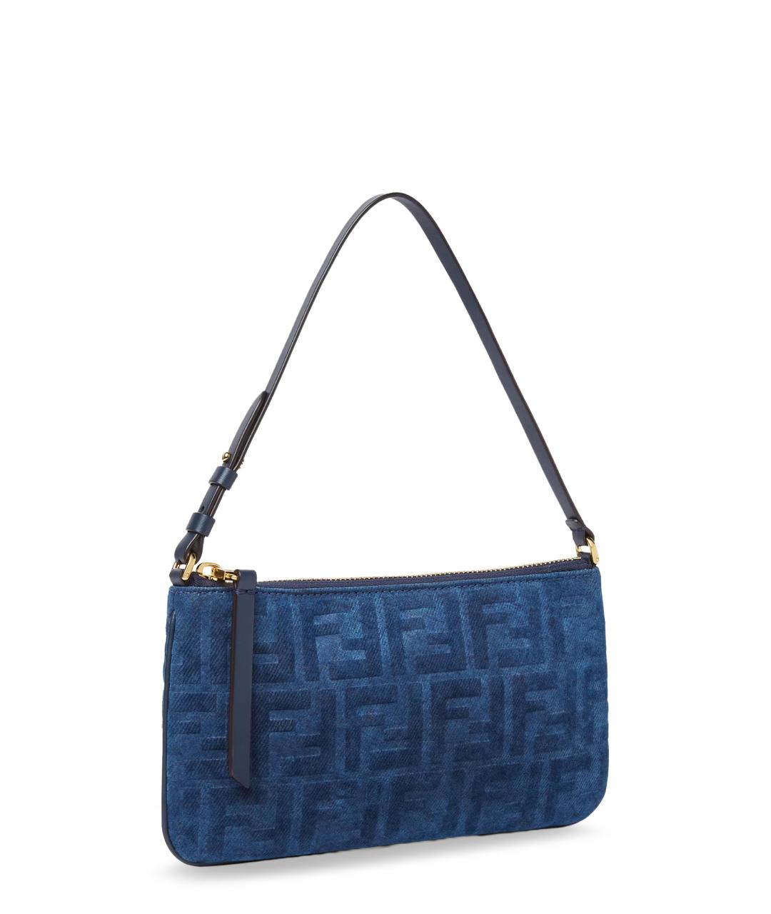 FENDI Синяя тканевая сумка через плечо, фото 3