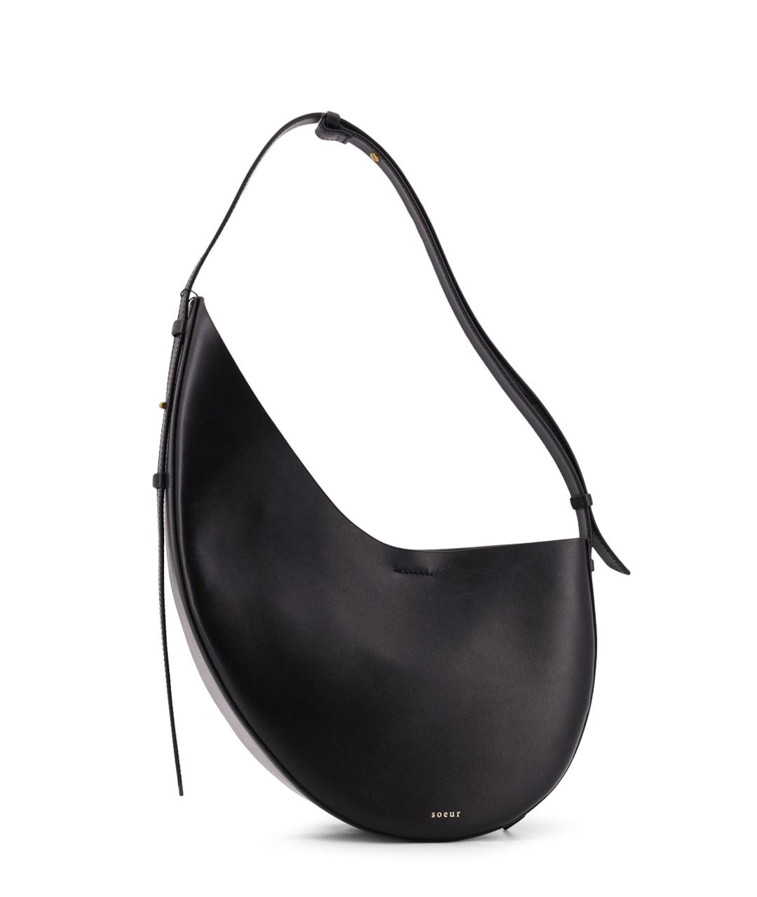 SOEUR Черная кожаная сумка тоут, фото 3