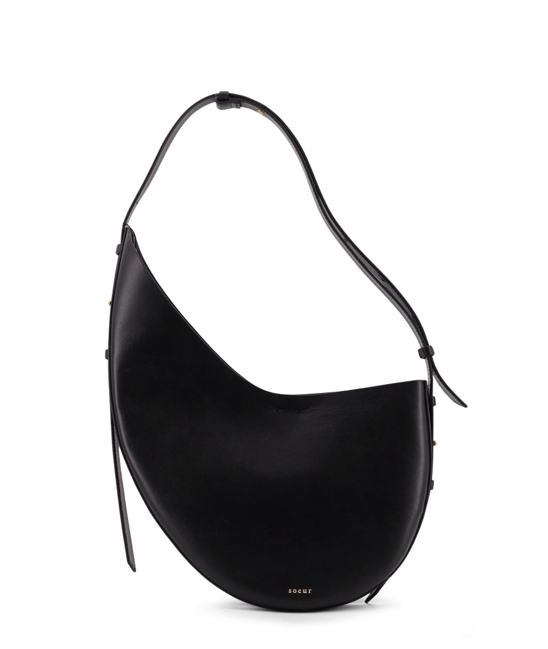 SOEUR Черная кожаная сумка тоут, фото 1