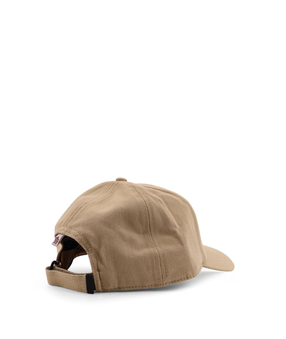 MONCLER GRENOBLE Бежевая хлопковая кепка/бейсболка, фото 3