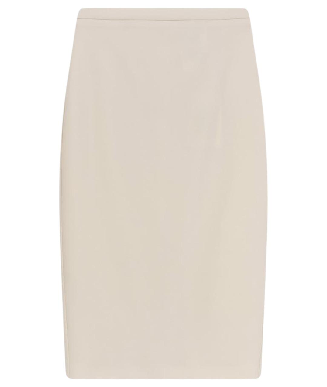 MAX MARA Белая шерстяная юбка миди, фото 1