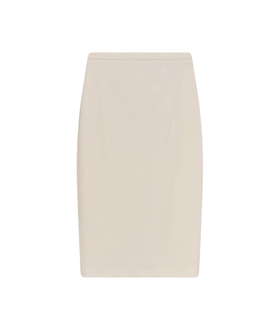 MAX MARA Белая шерстяная юбка миди, фото 4