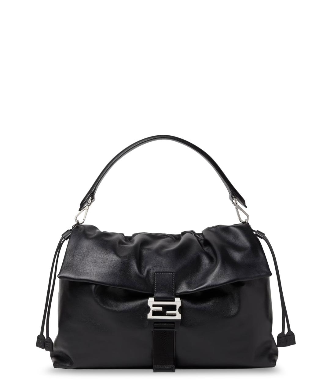 FENDI Черная кожаная сумка на плечо, фото 1