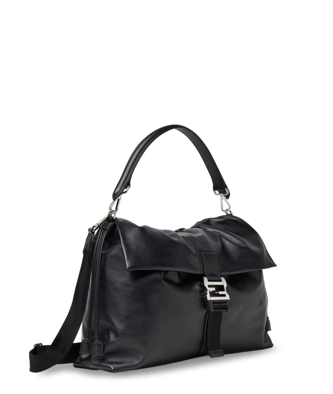 FENDI Черная кожаная сумка на плечо, фото 3