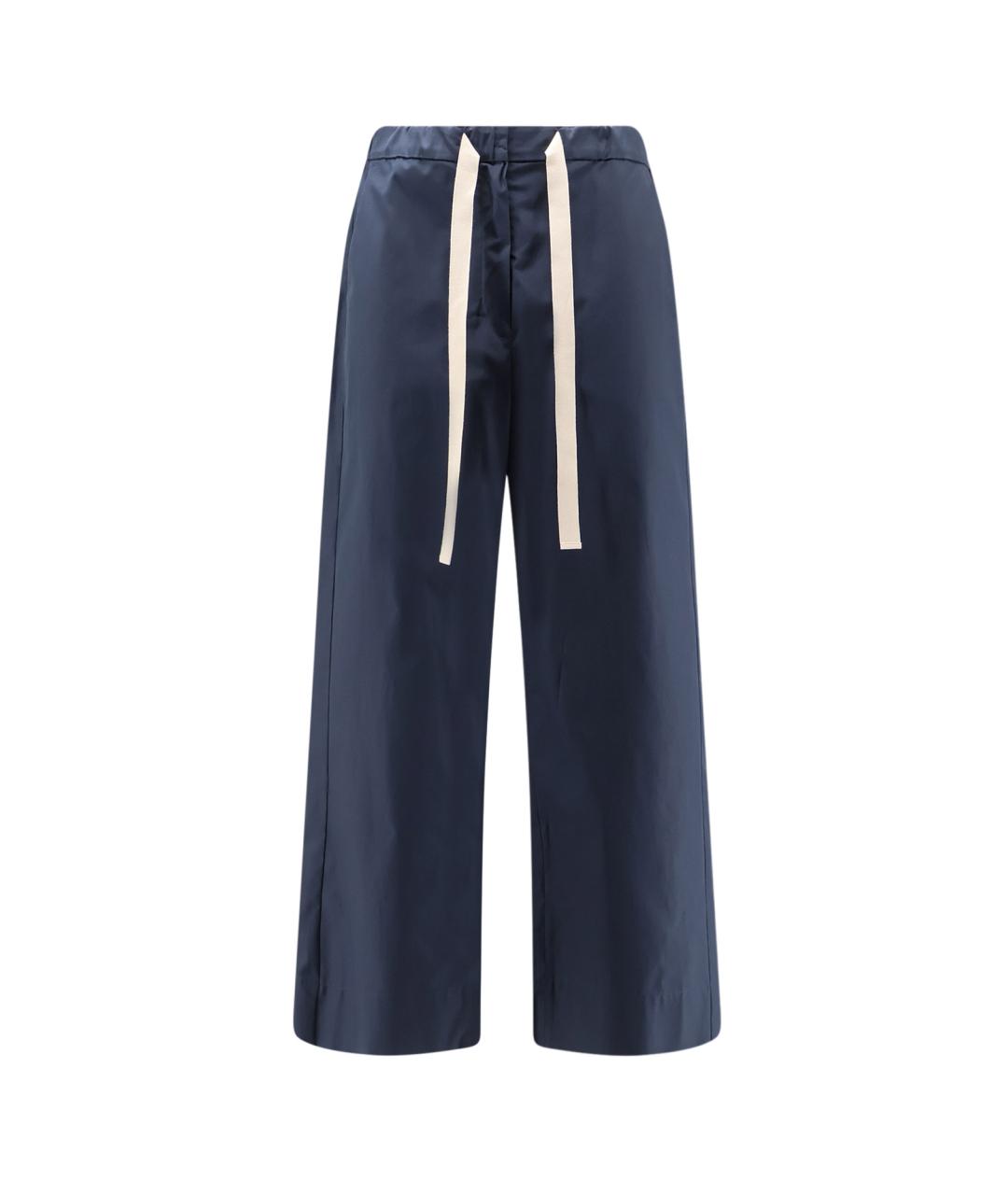 'S MAX MARA Синие хлопковые прямые брюки, фото 1