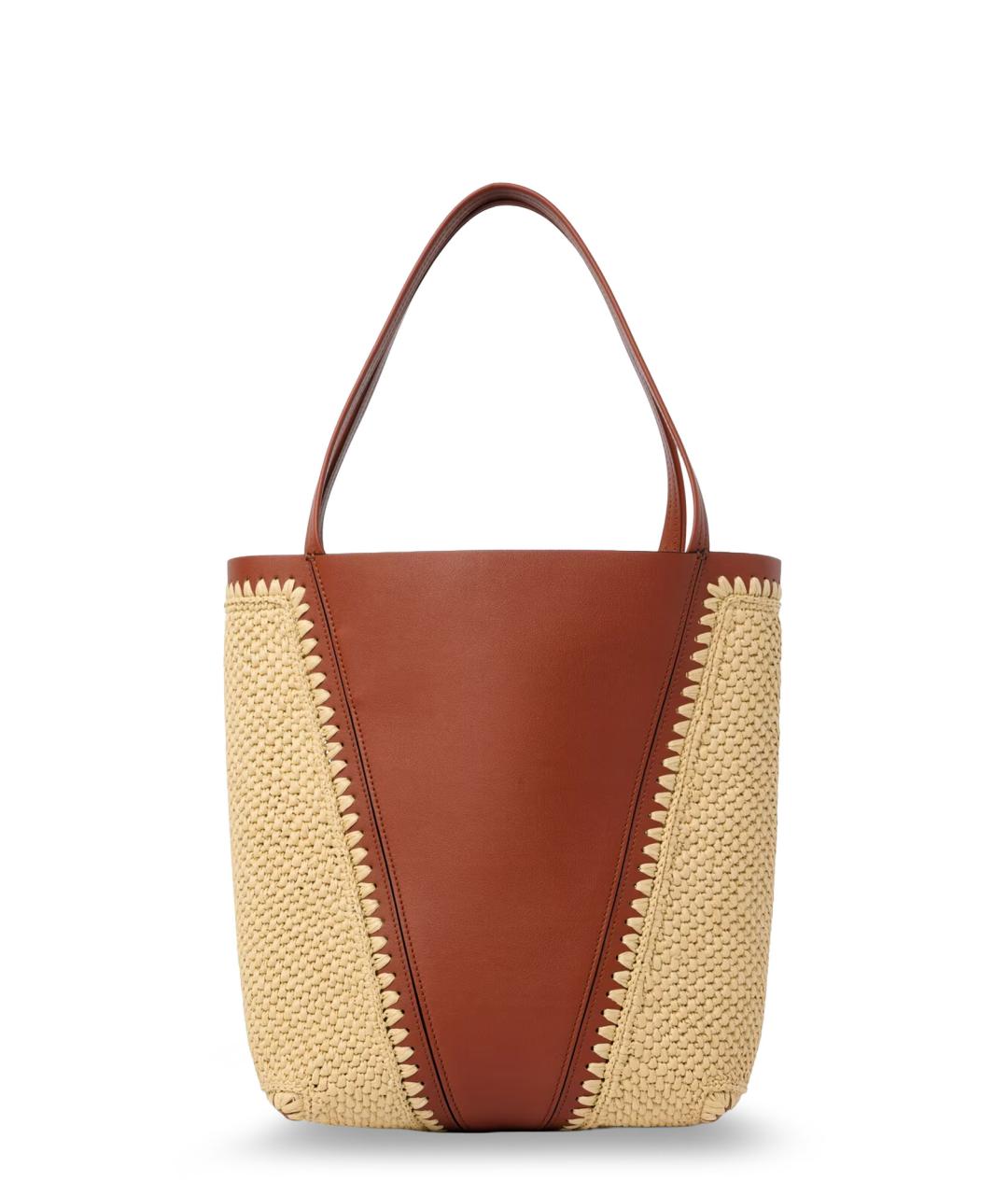 CHLOE Бежевая пелетеная сумка тоут, фото 2