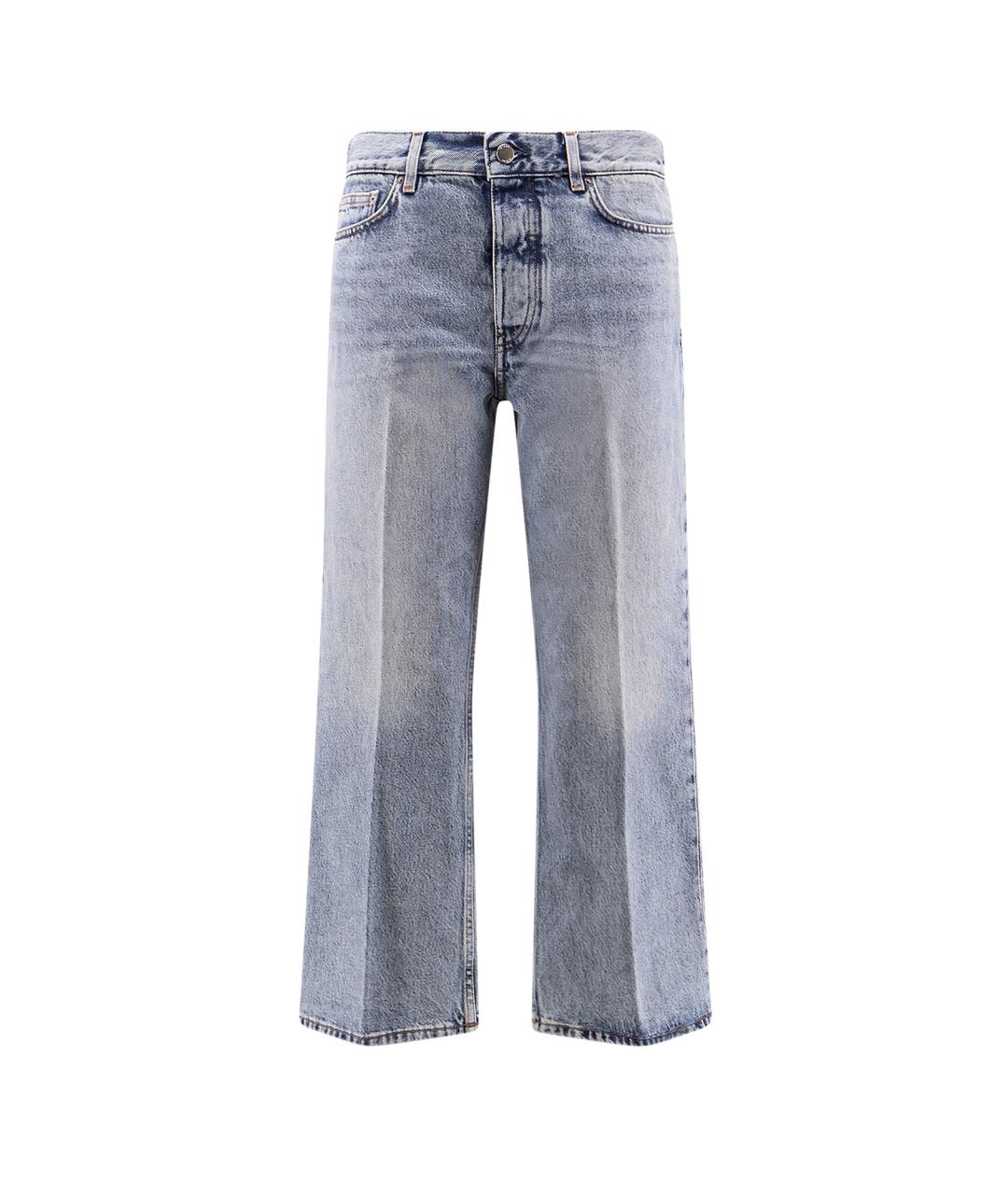 TOTEME Голубые хлопковые прямые джинсы, фото 1