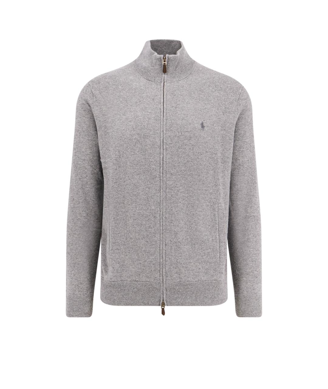 POLO RALPH LAUREN Серый шерстяной кардиган, фото 1