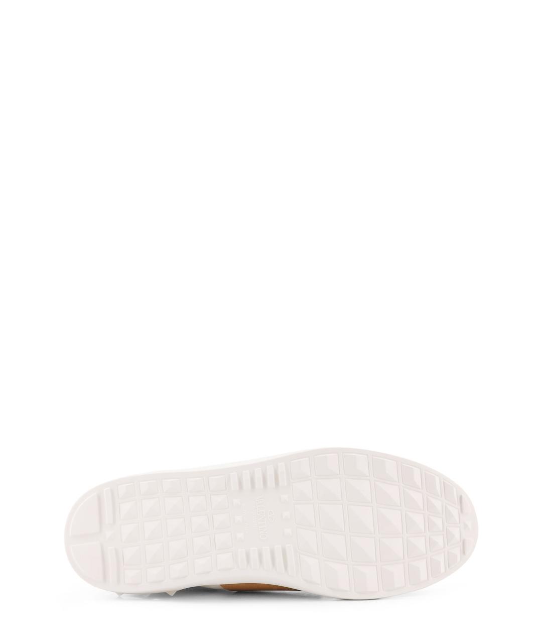 VALENTINO Белые кожаные низкие кроссовки / кеды, фото 4