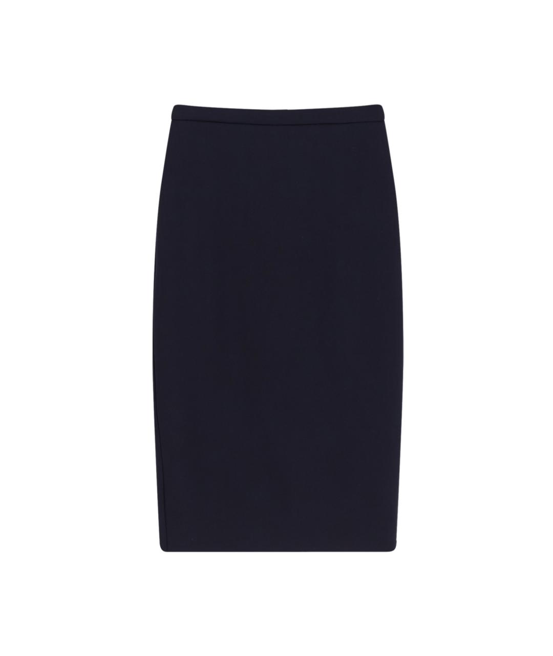 MAX MARA Черная шерстяная юбка миди, фото 4