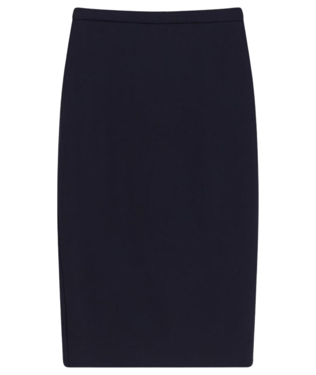 MAX MARA Черная шерстяная юбка миди, фото 1