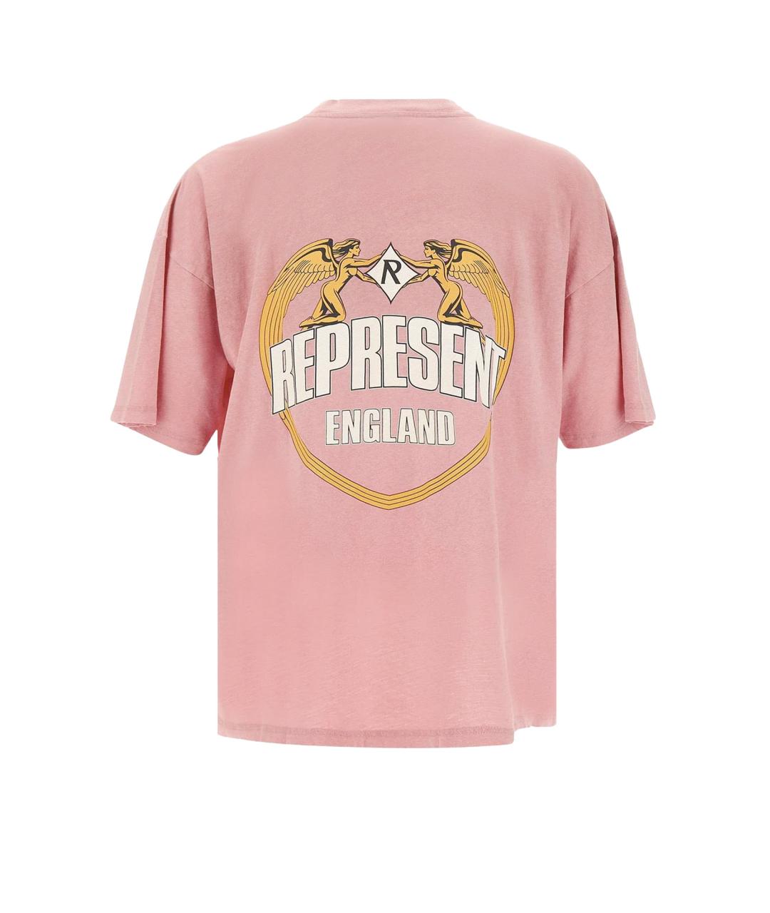 REPRESENT Розовая хлопковая футболка, фото 2