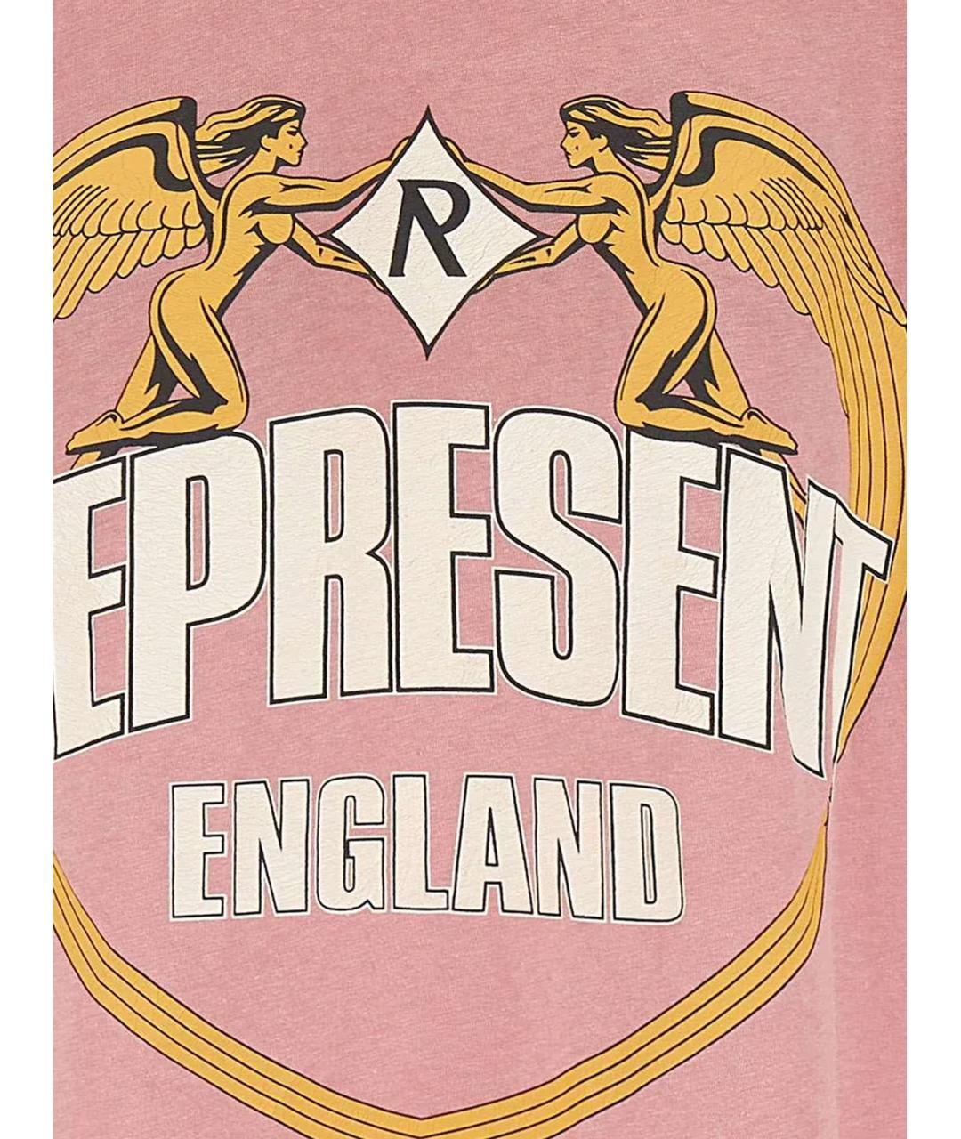 REPRESENT Розовая хлопковая футболка, фото 3