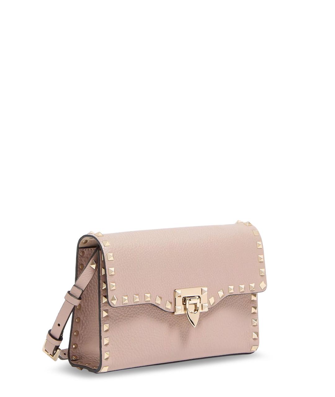 VALENTINO Розовая кожаная сумка через плечо, фото 3