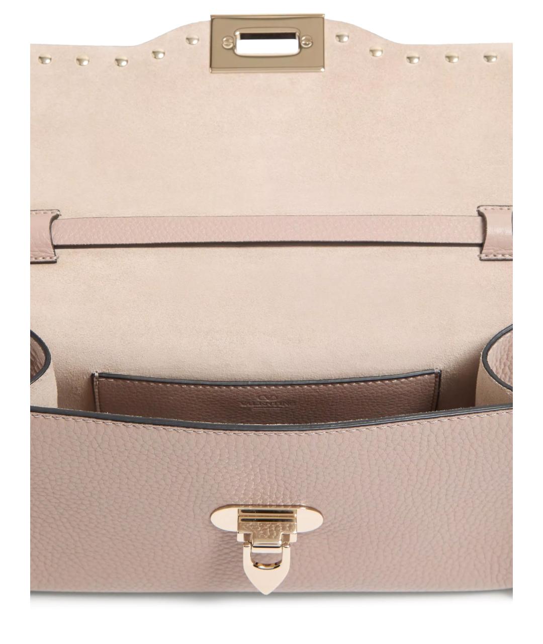 VALENTINO Розовая кожаная сумка через плечо, фото 4