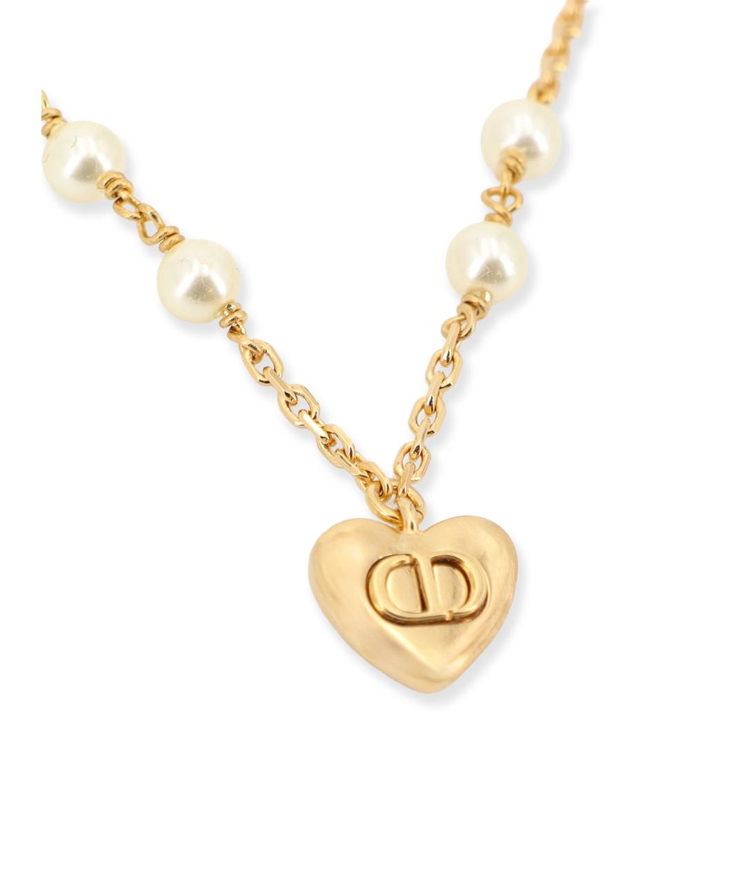 CHRISTIAN DIOR Золотая металлическая подвеска, фото 2