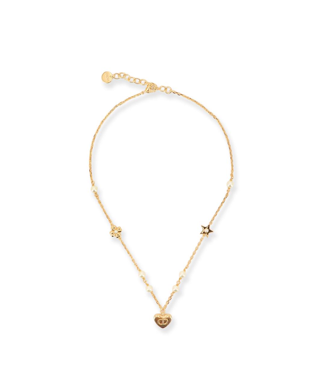 CHRISTIAN DIOR Золотая металлическая подвеска, фото 1