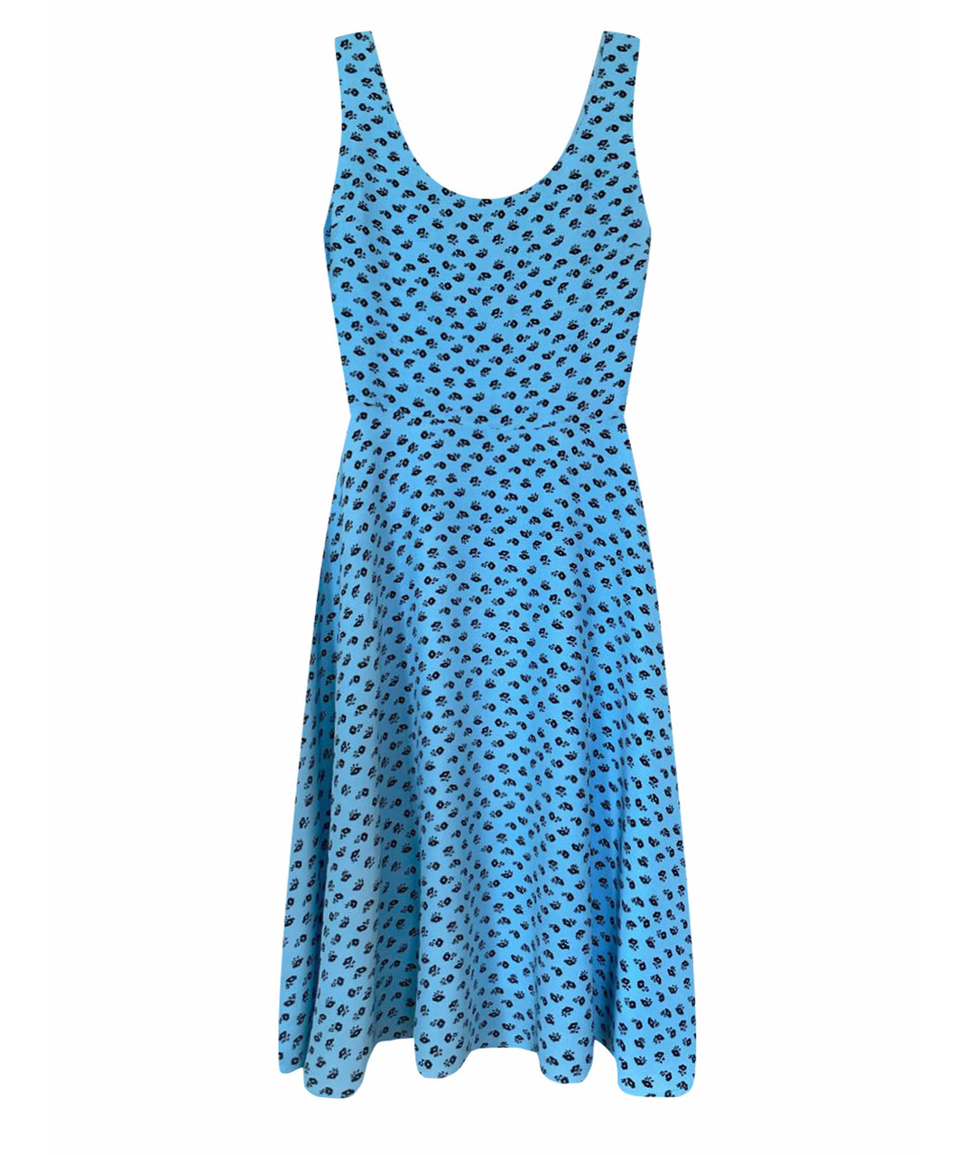 CALVIN KLEIN JEANS Голубое вискозное повседневное платье, фото 1