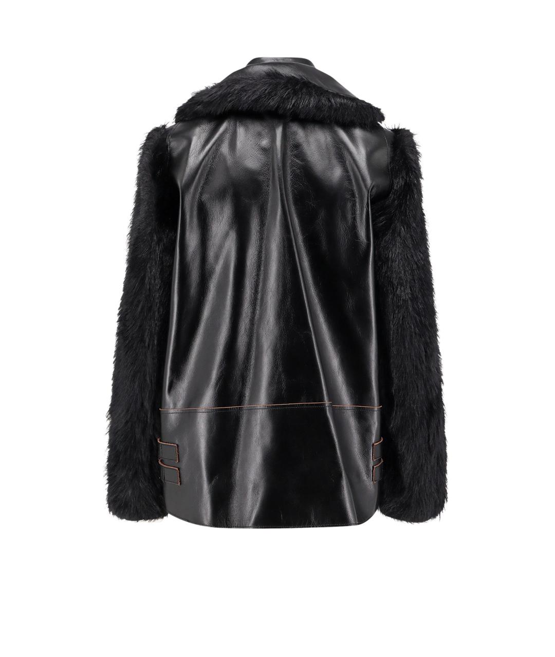 SACAI Черная кожаная куртка, фото 2