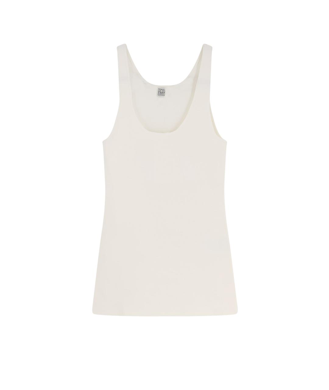 TOTEME Белая вискозная майка, фото 1