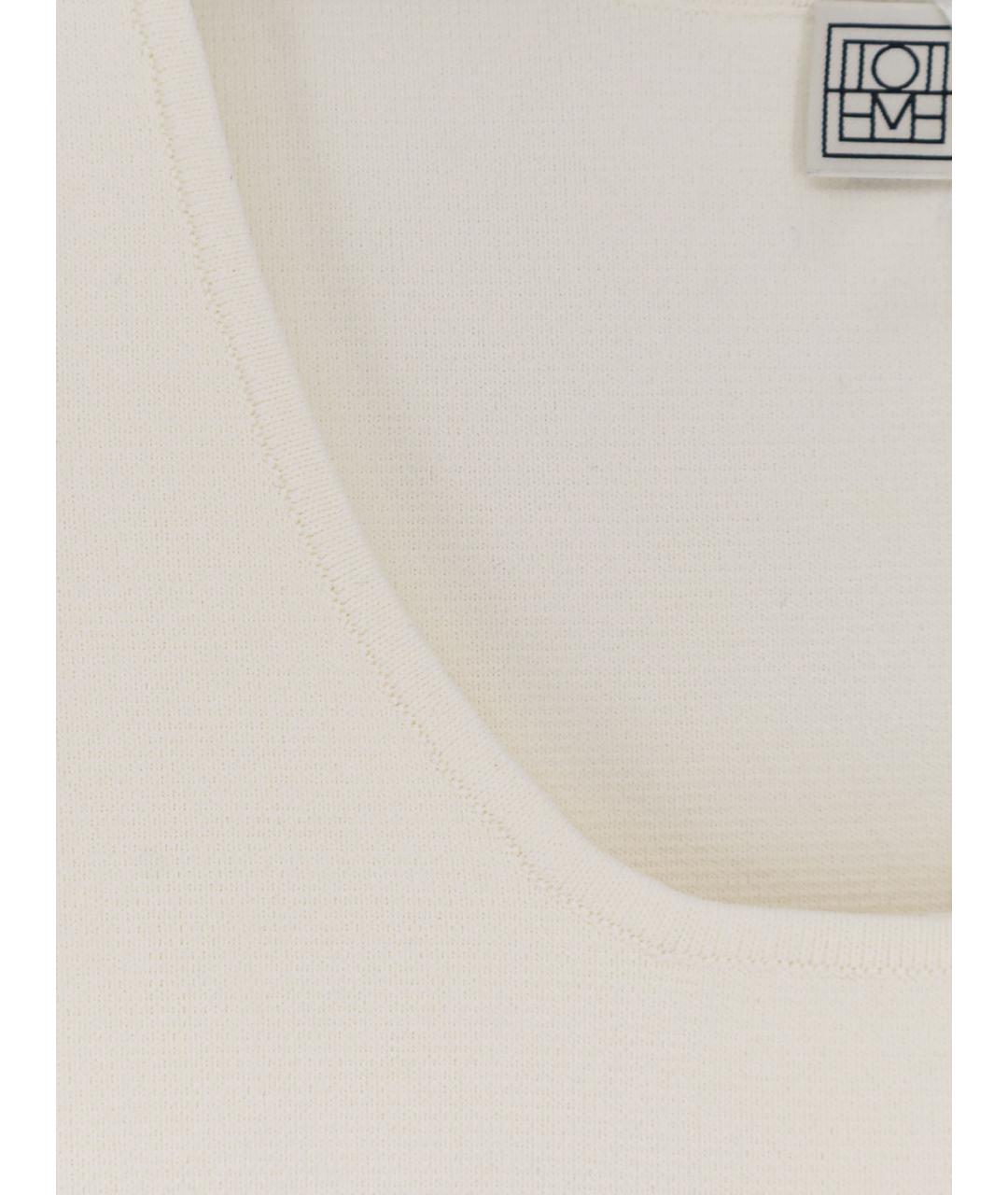 TOTEME Белая вискозная майка, фото 3