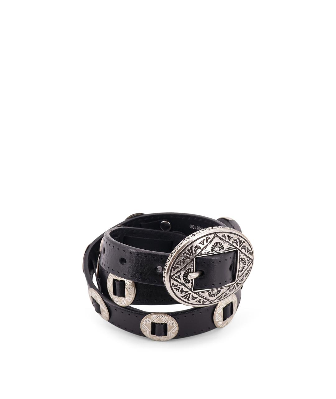 GOLDEN GOOSE DELUXE BRAND Черный кожаный ремень, фото 3