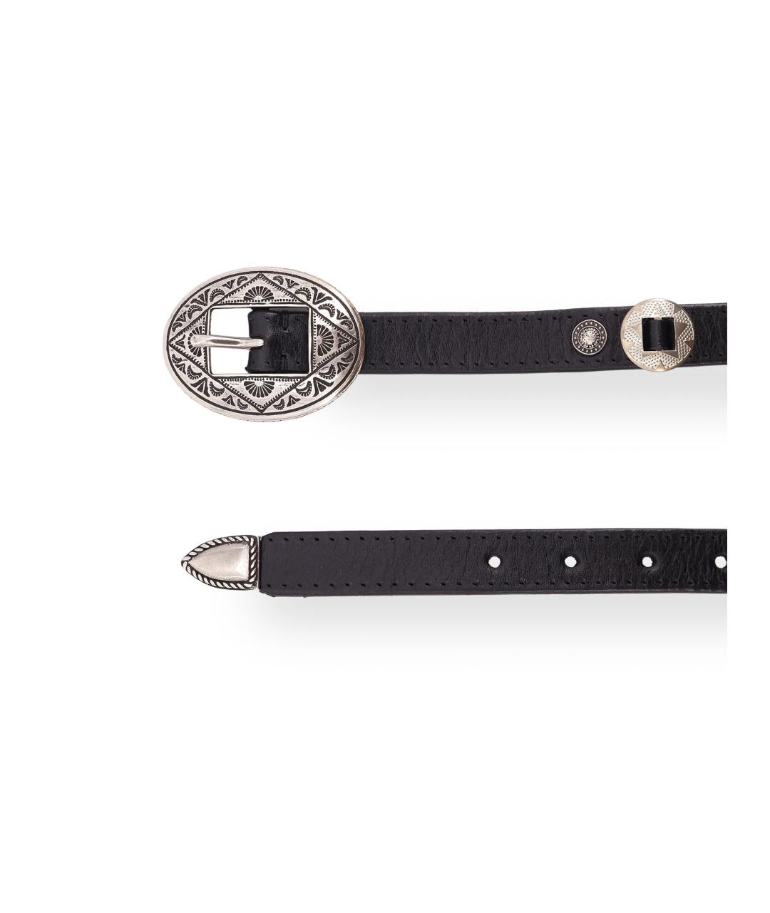 GOLDEN GOOSE DELUXE BRAND Черный кожаный ремень, фото 2