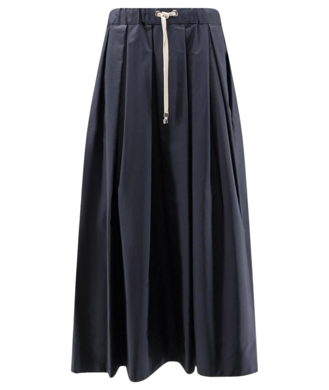 'S MAX MARA Синяя хлопковая юбка миди, фото 1