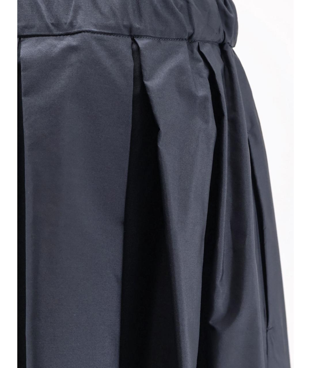 'S MAX MARA Синяя хлопковая юбка миди, фото 3