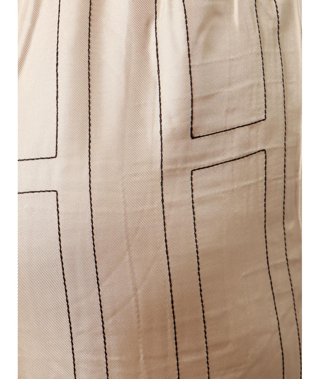 TOTEME Бежевые шерстяные прямые брюки, фото 3