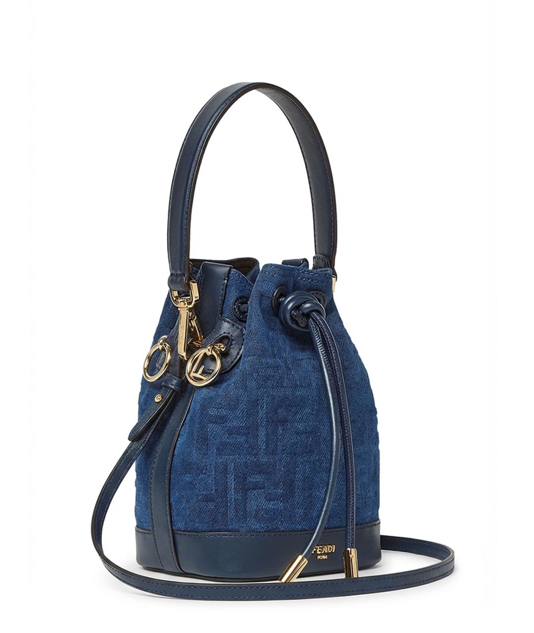 FENDI Синяя деним сумка тоут, фото 3