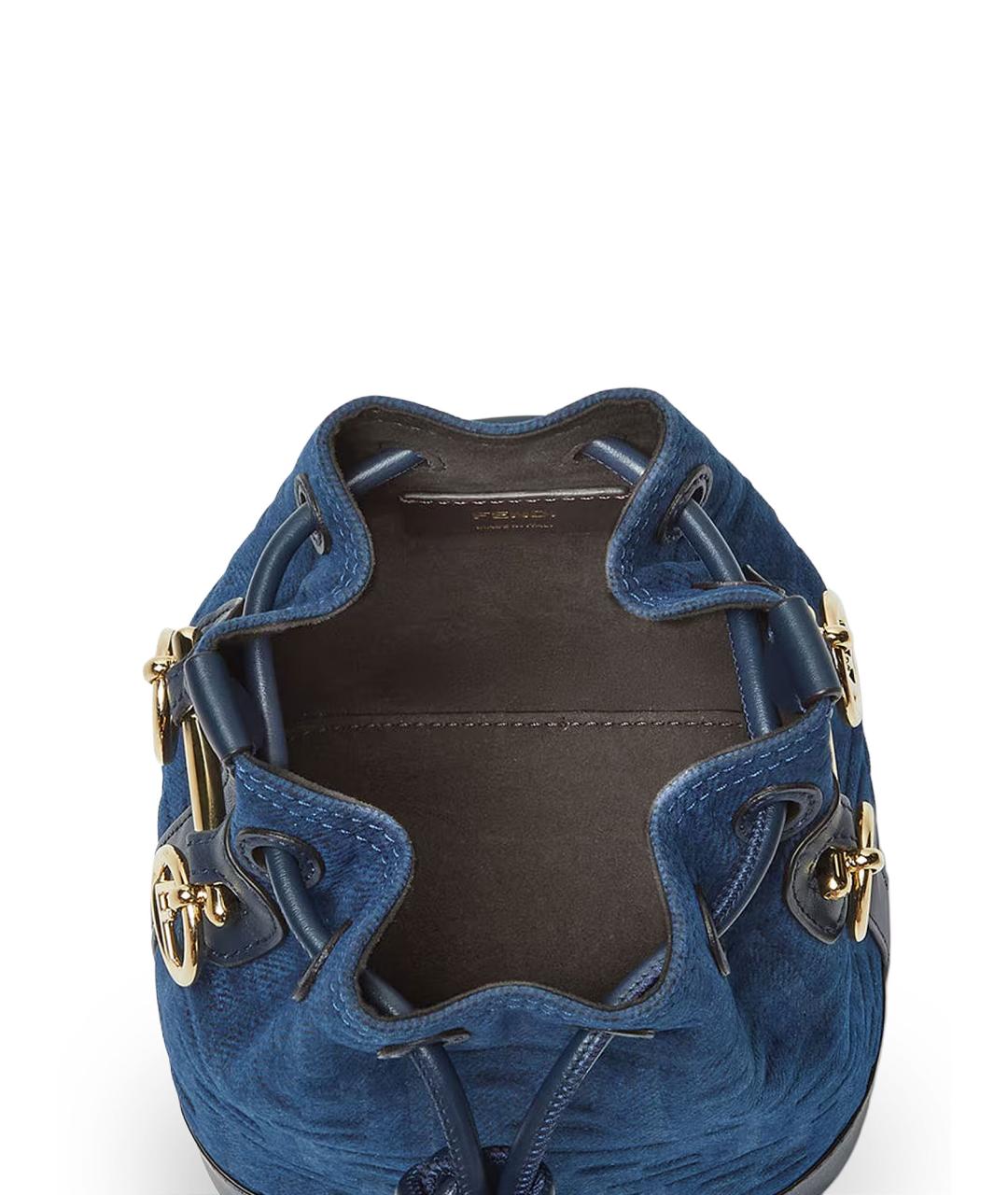 FENDI Синяя деним сумка тоут, фото 4